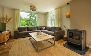 TV, lareira, mesa de pingue-pongue, aparelho de som