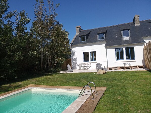Piscine extérieure, piscine chauffée