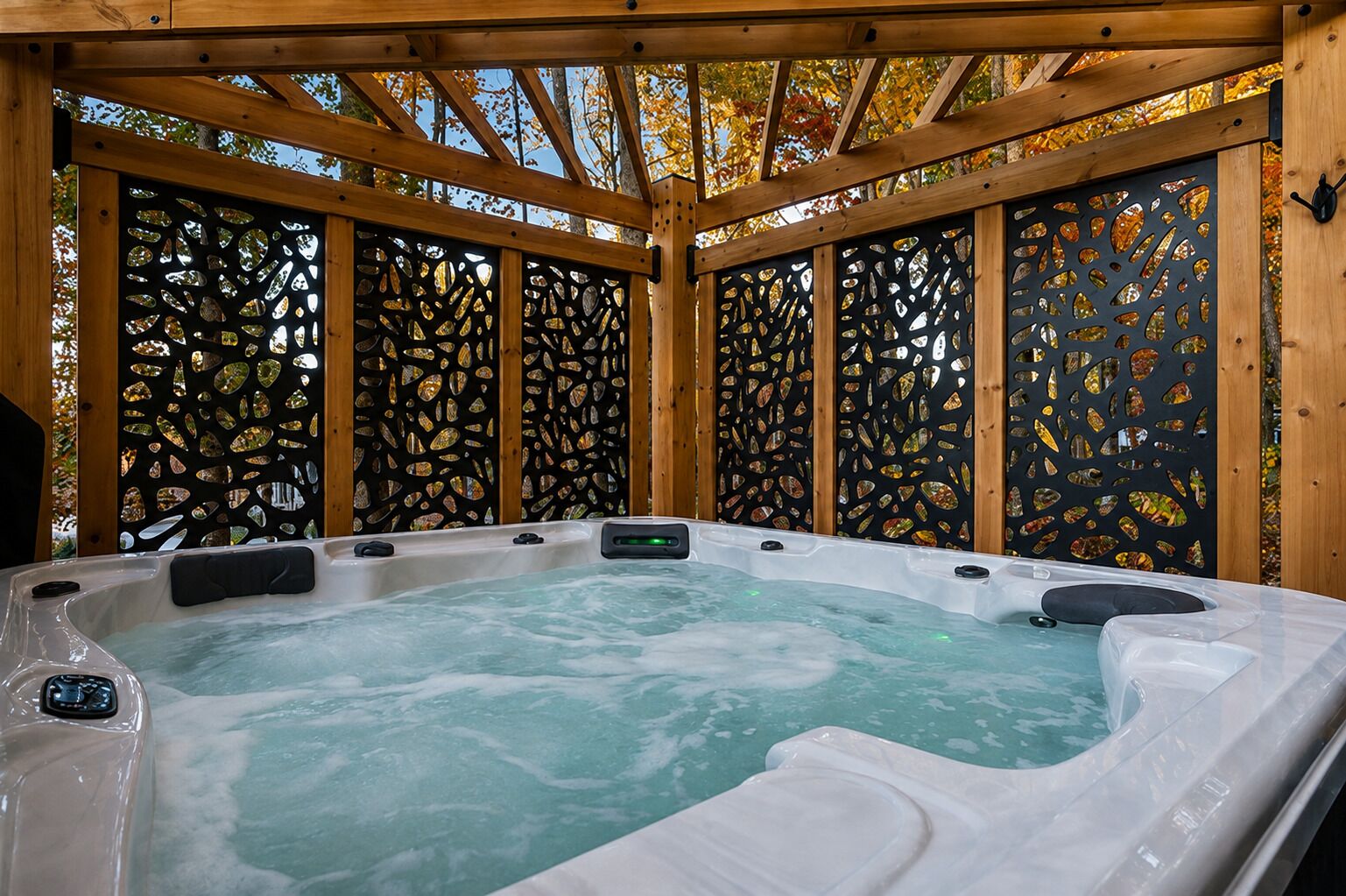 Indoor spa tub