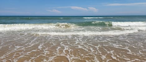 在海灘附近
