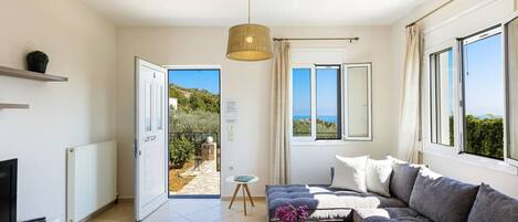 TV connectée, cheminée, table de tennis de table, chaßne hi-fi