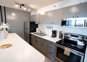 Apartment, 1 Schlafzimmer | Eigene Küche | Kühlschrank, Mikrowelle, Ofen, Wasserkocher mit Kaffee-/Teezubehör