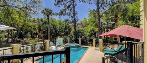 A heated pool