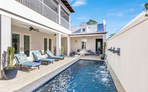 A heated pool