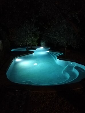 屋外プール、温水プール