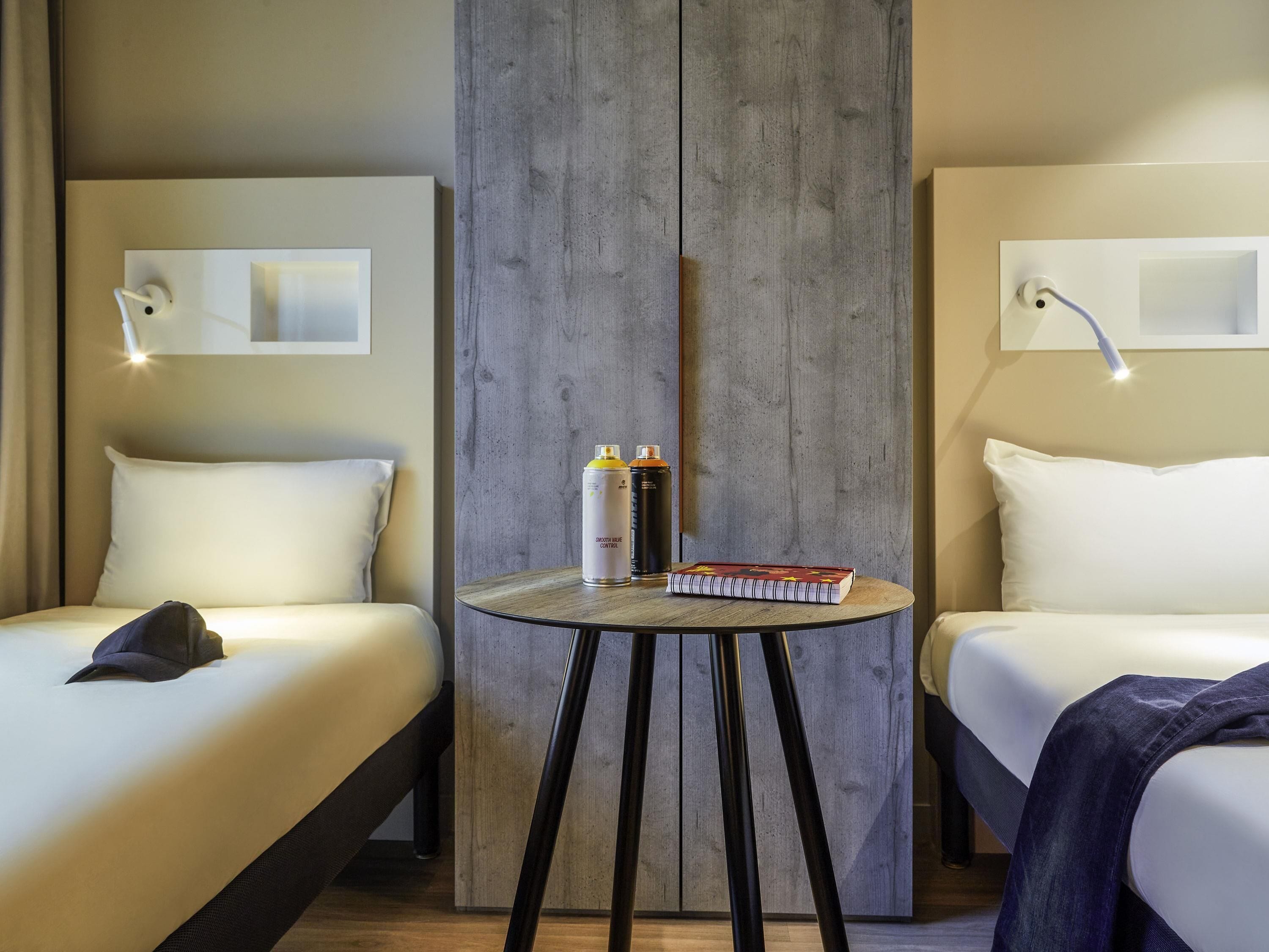 triple room, 3 single beds | individually furnished, blackout curtains, soundproofing