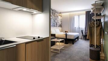 Individually furnished, blackout drapes, soundproofing, free WiFi