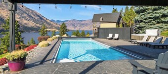 Lake Chelan View Home with pool, hot tub & yard!
