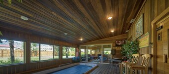  “SLEEP 26” "POOL" "SAUNA" "LOOKOUT TOWER"'SANITIZED CLEANING"