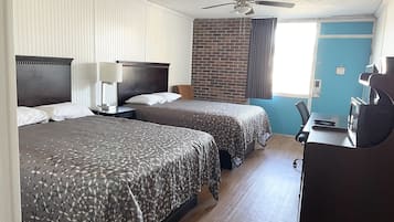 Standard Room, 2 Queen Beds, Non Smoking | Individually furnished, desk, free WiFi, bed sheets