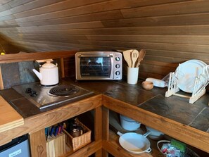 Frigorífic, microones, placa de cuina i cafetera i tetera