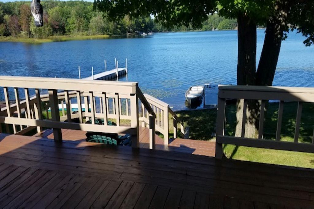 Lakeside deck view