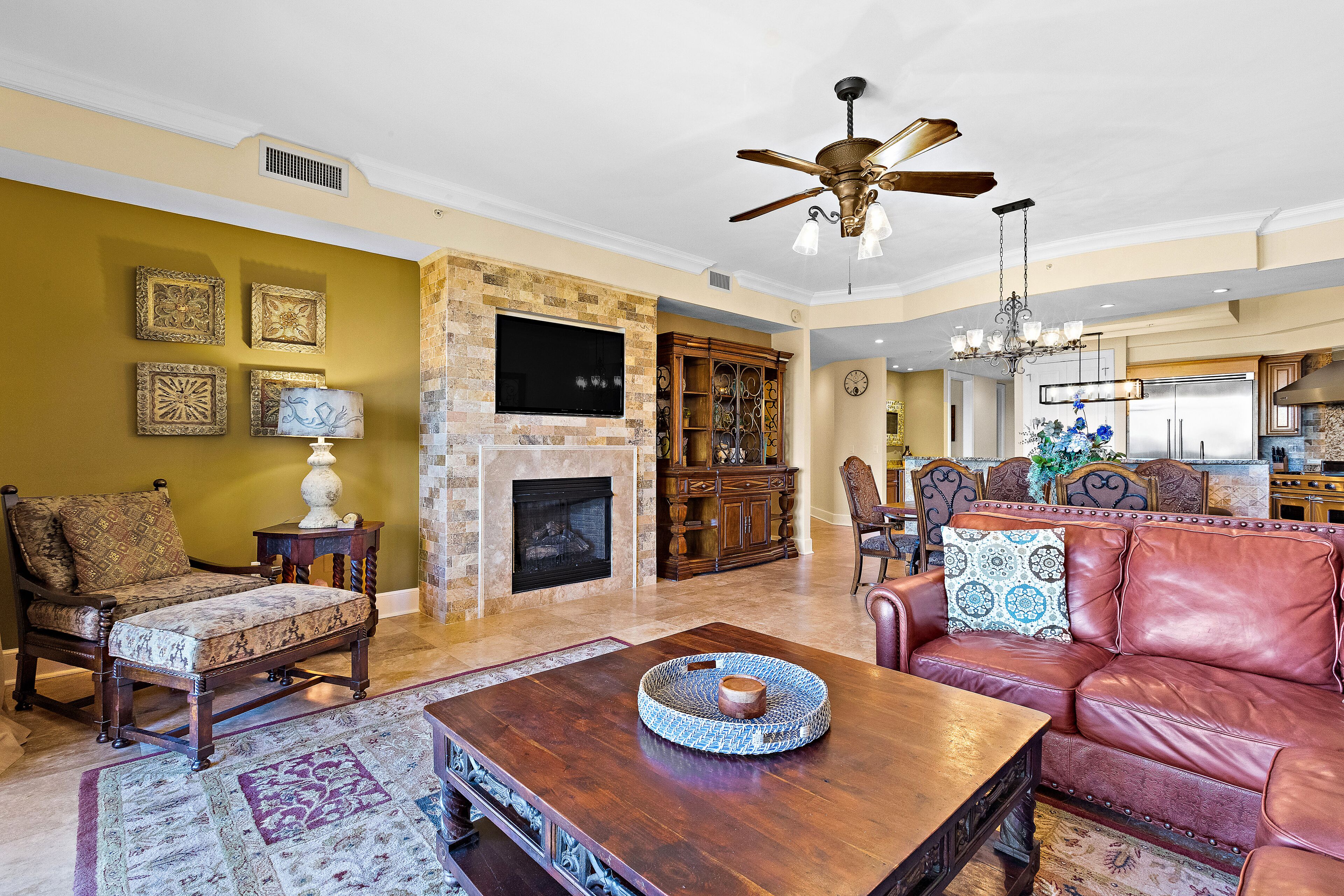 Second floor condo with private beach, pool, hot tub, fast WiFi & central AC