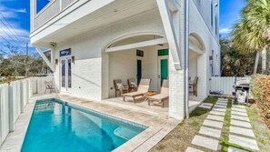 A heated pool