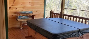 Property has a small pond on back side of the cabin ,it has geese  and ducks .