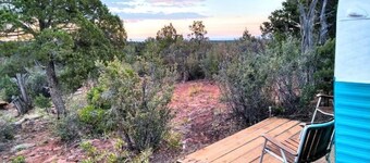While not a hotel, the Feather Trailer provides a relaxed, peaceful retreat in nature with the warmth and convenience you need for a memorable outdoor getaway.