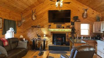 TV connectée, cheminée