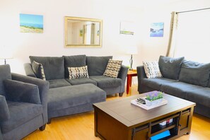 Smart TV, DVD player, books, video library