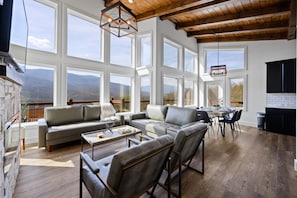 Smart TV, fireplace, video games