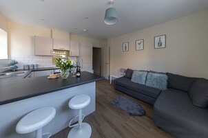 Borgaríbúð | Stofa | Flatskjársjónvarp