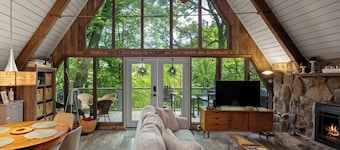 Cozy A-Frame Mountain Retreat in Wolf Laurel – Stunning Views & Adventure Awaits!