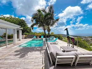 A heated pool - Villa SEA VIEW,  5 min de la plage de Grand Case, piscine privée (La Savane)