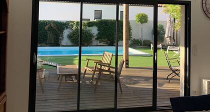 Contemporary detached house with private pool, close to the sea.