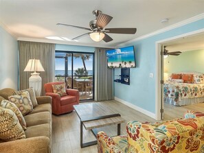 Condo (Pointe Santo E6) | Living room | TV, DVD player - Pointe Santo Condos by Dream Vacation Rentals (Sanibel)