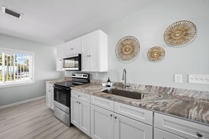 Microwave, oven, stovetop, dishwasher