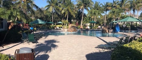 屋外プール、温水プール