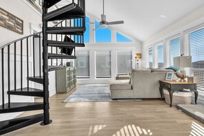 TV, DVD player, video library