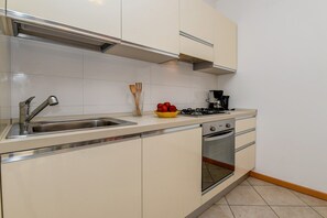 Fridge, oven, stovetop, dishwasher