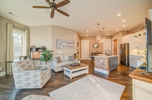 TV, fireplace, DVD player