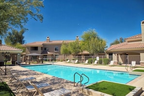 A heated pool
