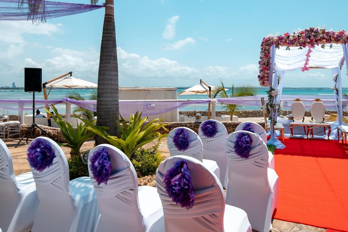 outdoor wedding area