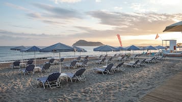 On the beach, white sand
