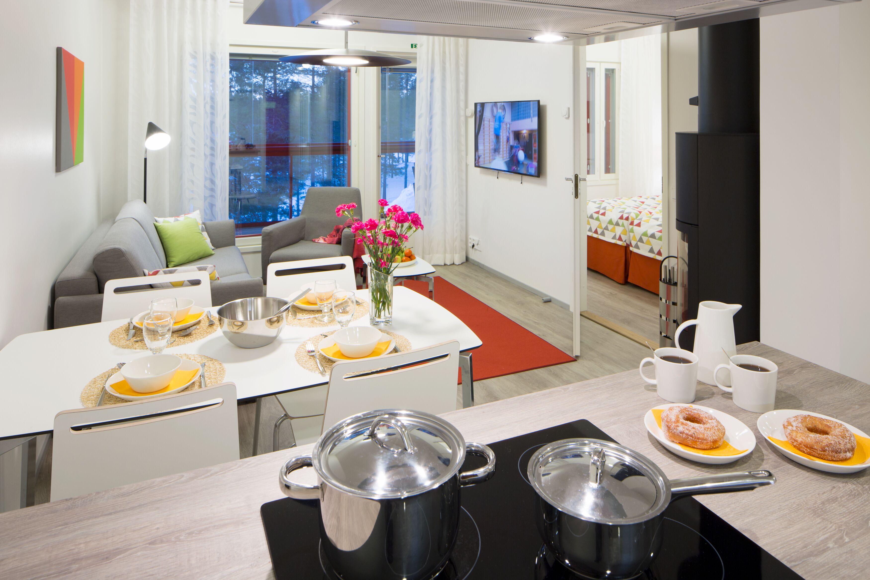 Apartment, 2 Schlafzimmer, Seeblick | Esszimmer