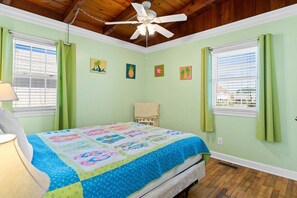 3 bedrooms, blackout curtains, free WiFi, alarm clocks