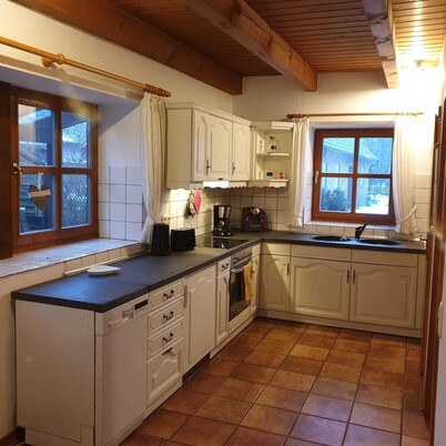 charming half-timbered house with sauna