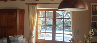 charming half-timbered house with sauna