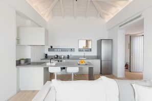 Exclusive Apartment, 1 Bedroom | Private kitchen | Full-sized fridge, oven, coffee/tea maker, electric kettle - Villa Nupadi (West Mani)