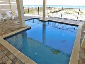 A heated pool