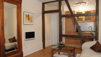 TV, DVD player, stereo