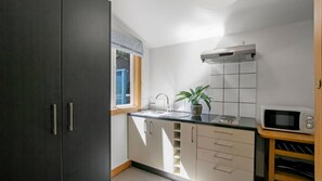 Kühlschrank, Mikrowelle, Herdplatte, Geschirrspüler