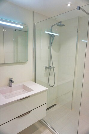 Shower, hair dryer