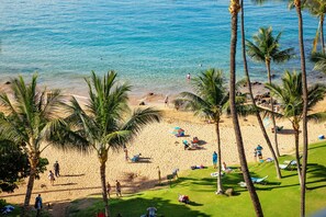 On the beach, sun-loungers, beach towels -  Ultimate Oceanfront Paradise - Mana Kai Maui #812C - Breathtaking Views (Kihei, Maui)