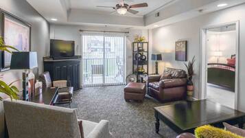 Smart TV, DVD player, foosball, table tennis