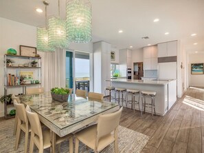 House (New Latitude) | Private kitchen | Fridge, cookware/dishes/utensils, dining tables