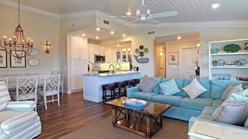 Condo (Surfside 12 C4) | Living room | Flat-screen TV