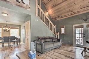 TV, fireplace, DVD player, foosball - Fire Pit + Game Room: Heber-Overgaard Cabin! (Heber-Overgaard)